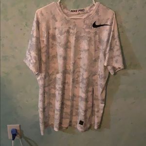 White dry fit Nike training shirt